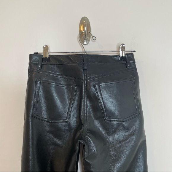 Aritzia Wilfred Melina Low Rise Vegan Leather Straight Leg Pant Black Size 0 - Picture 5 of 8